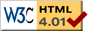 W3C Validated HTML 4.01